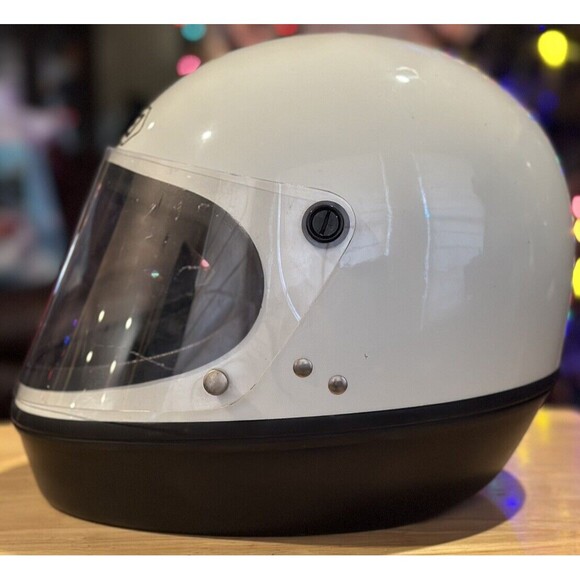 Vintage 1980's SHOEI S-27 Full Face WHITE Helmet Size S (size 6 7/8 - 7 - Picture 1 of 14